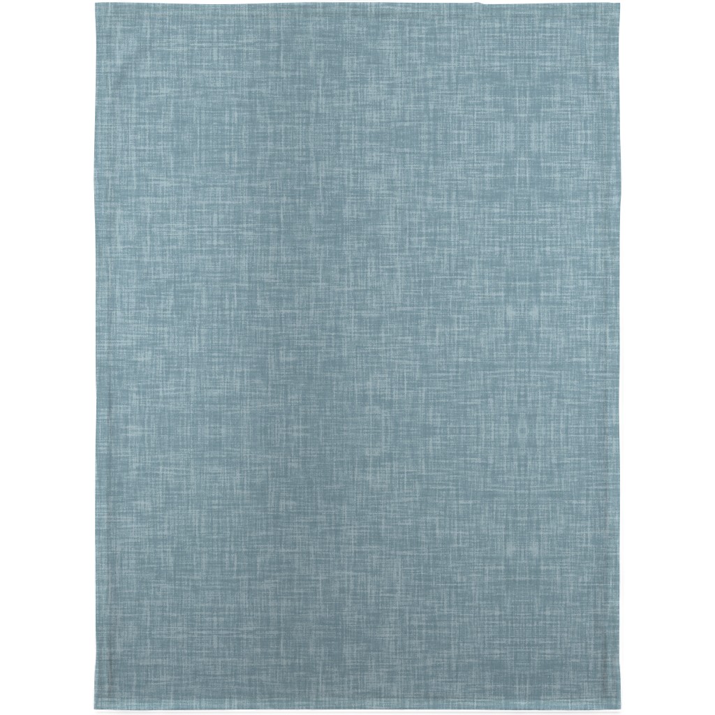 Vintage Linen Blanket, Fleece, 30x40, Blue, Marine Layer