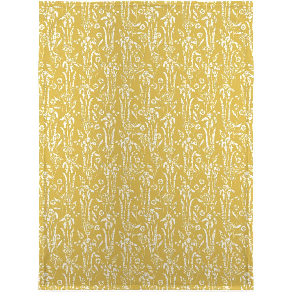 Distressed Iris - Sunshine Blanket, Fleece, 30x40, Yellow