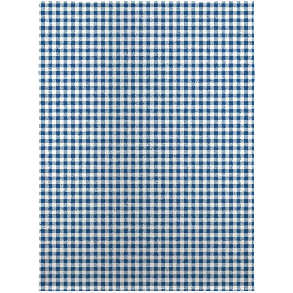 Classic Gingham - Blue Blanket, Fleece, 30x40, Blue, True Blue