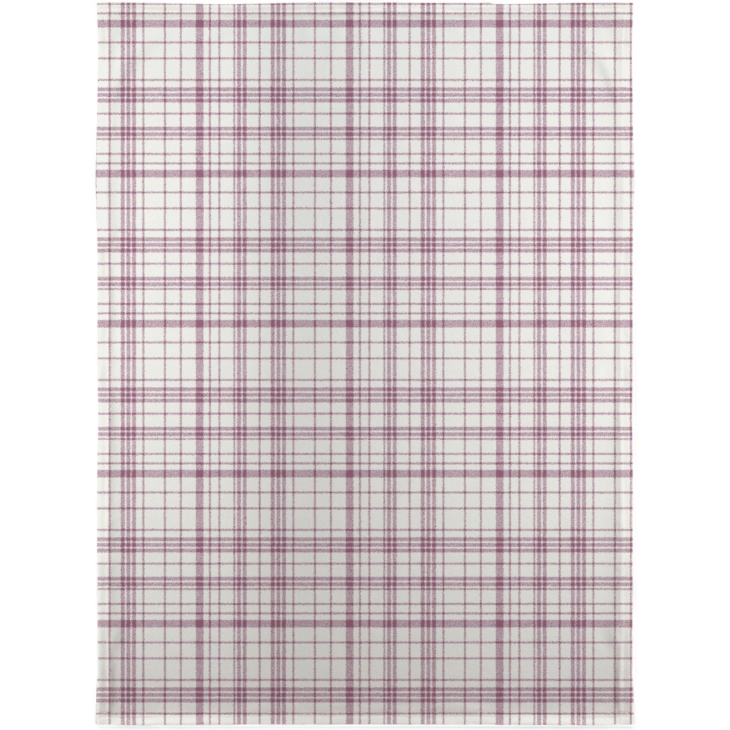 Tartan Check Blanket, Fleece, 30x40, Purple