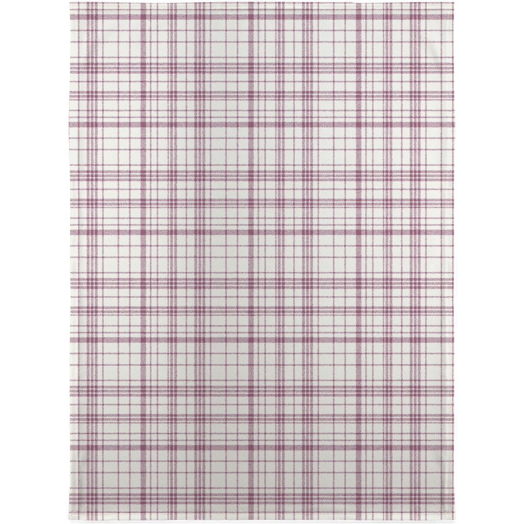 Tartan Check Blanket, Fleece, 30x40, Purple, Pomegranate