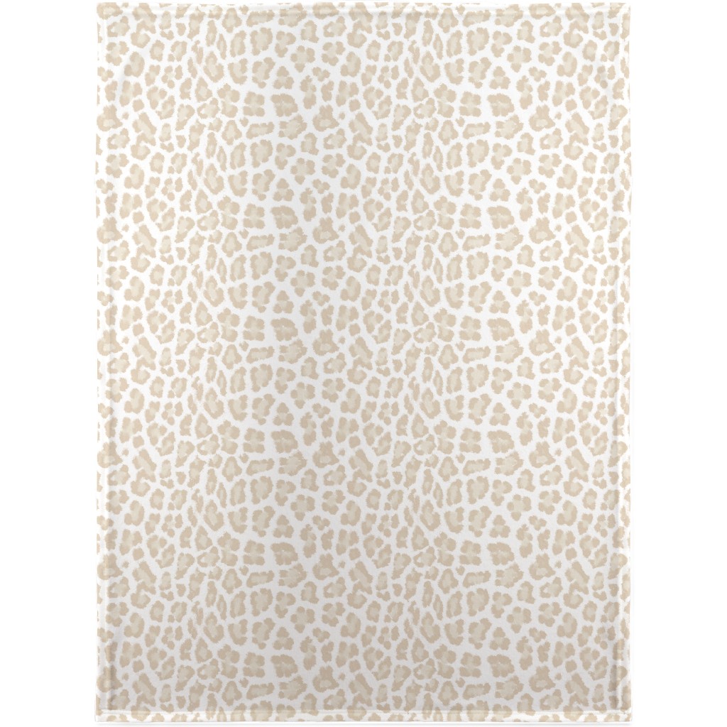 Natural Leopard - Beige Blanket, Fleece, 30x40, Beige