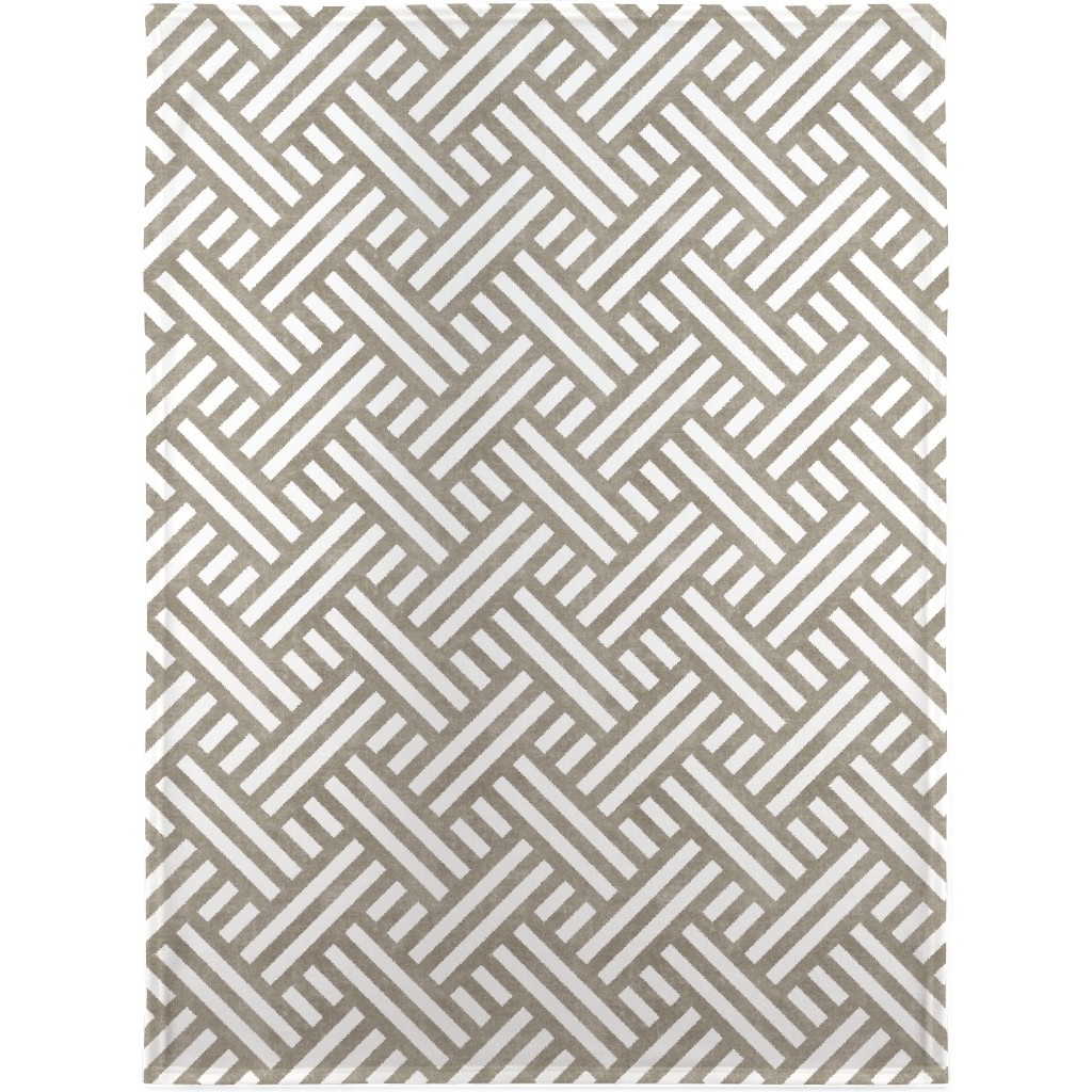 Farmhouse Weave Blanket, Fleece, 30x40, Gray, Cafe