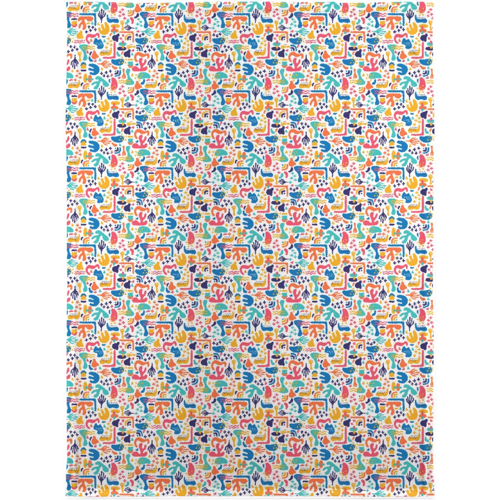 Organic Abstract Design - Multi Blanket, Fleece, 30x40, Multicolor