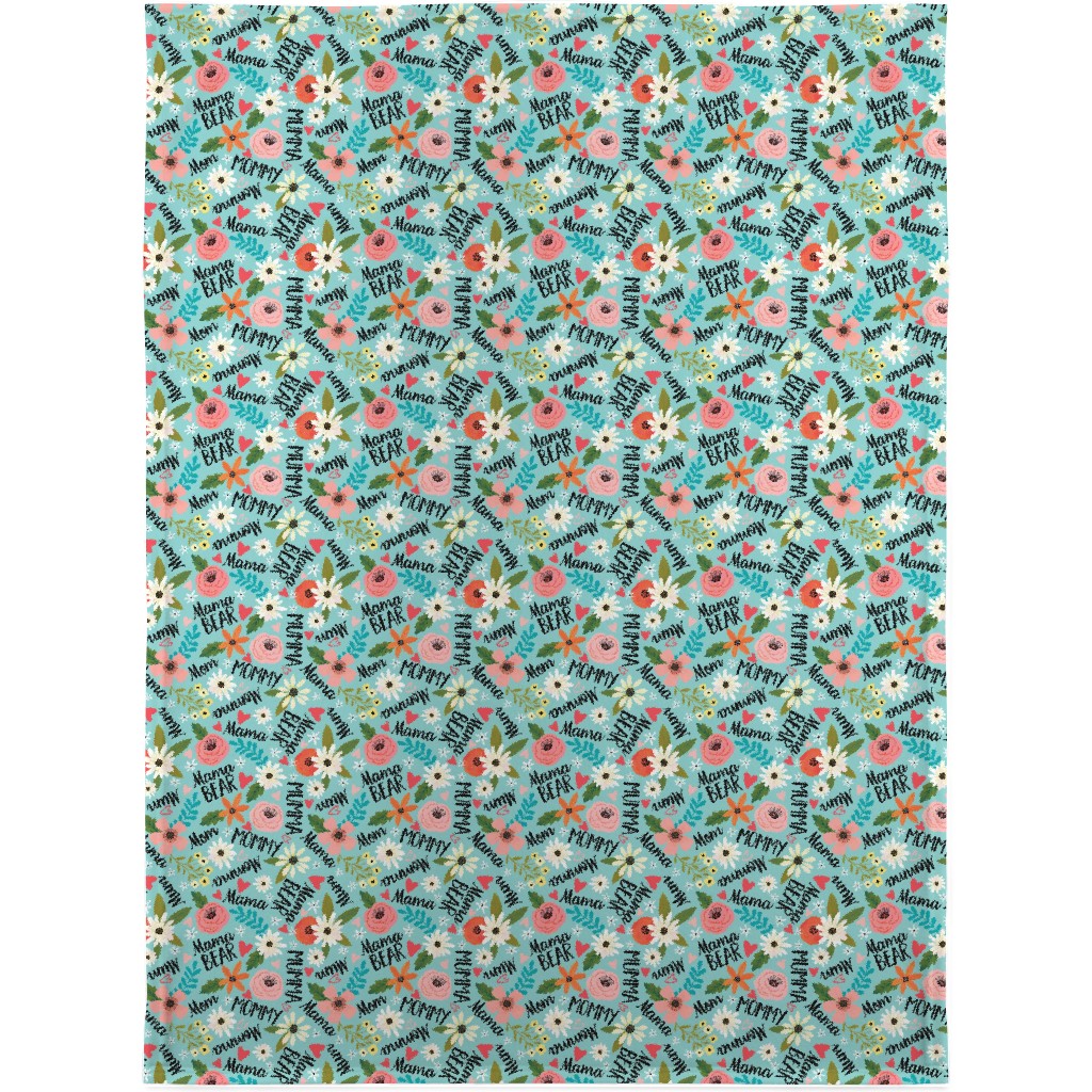 Mom's the Word - Multi Blanket, Fleece, 30x40, Blue, True Blue