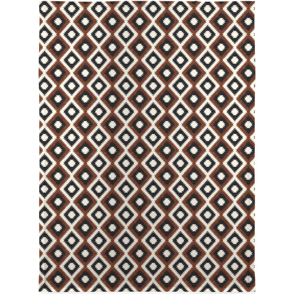Aztec - Neutrals Blanket, Plush Fleece, 30x40, Brown, Brown