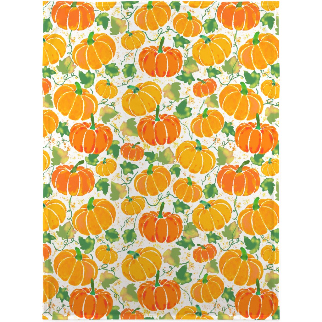 Pumpkin Dance Blanket, Plush Fleece, 30x40, Orange, Orange