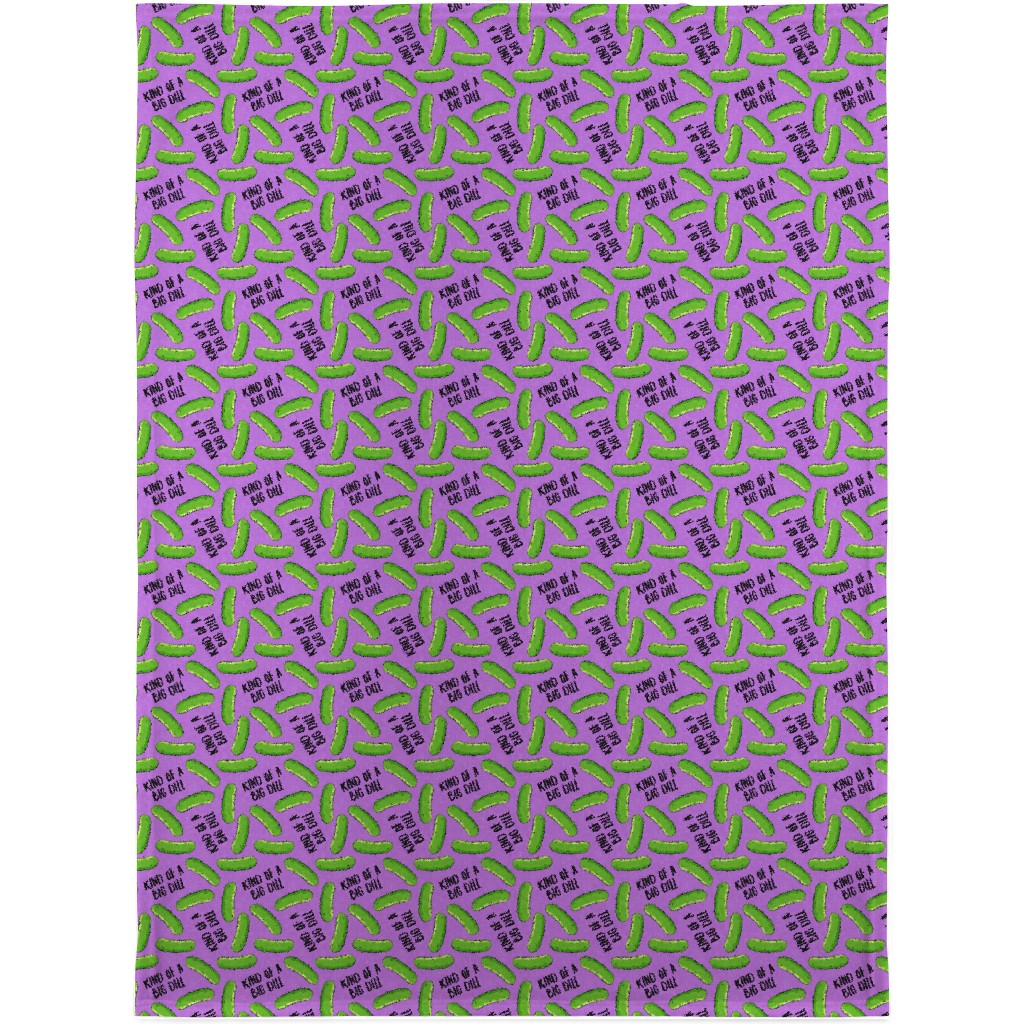 Kind of a Big Dill - Pickles - Purple Blanket, Plush Fleece, 30x40, Purple, Purple