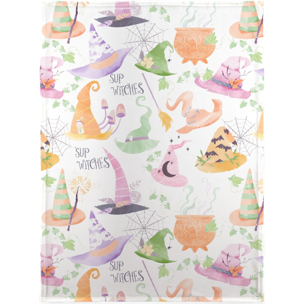 Sup Witches - Pastel Blanket, Plush Fleece, 30x40, Multicolor