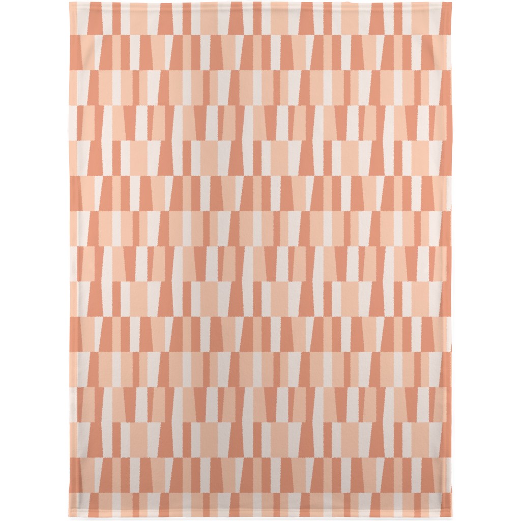 Collage Tiles - Orange Blanket, Plush Fleece, 30x40, Orange