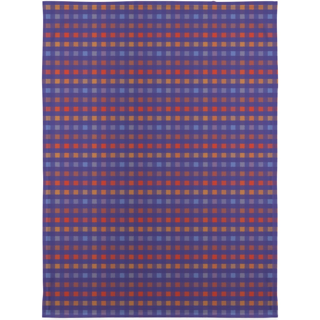 Picnic Plaid Blanket, Plush Fleece, 30x40, Multicolor