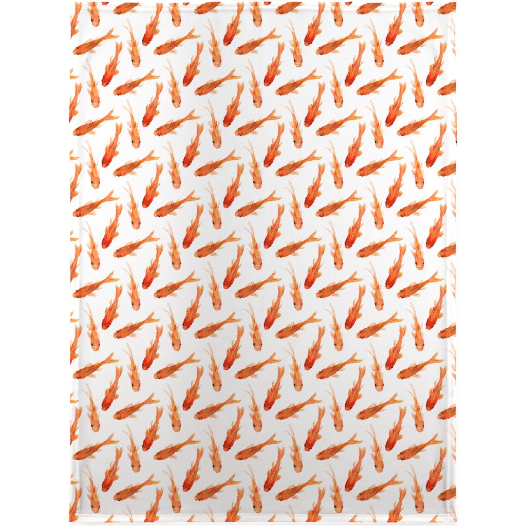 Goldfish Blanket, Plush Fleece, 30x40, Orange, Orange