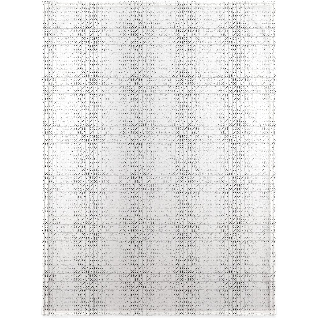 Domino Universe - Black and White Blanket, Plush Fleece, 30x40, White