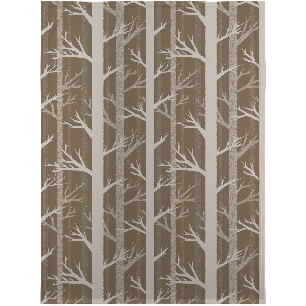 Winter Woods - Fawn Blanket, Plush Fleece, 30x40, Brown, Brown