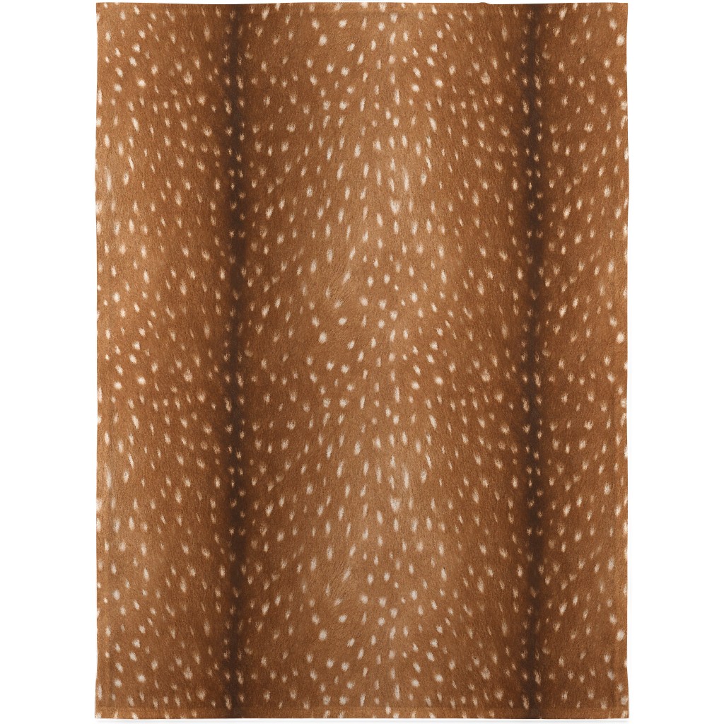 Bright Deer Hide- Brown Blanket, Plush Fleece, 30x40, Brown, Brown