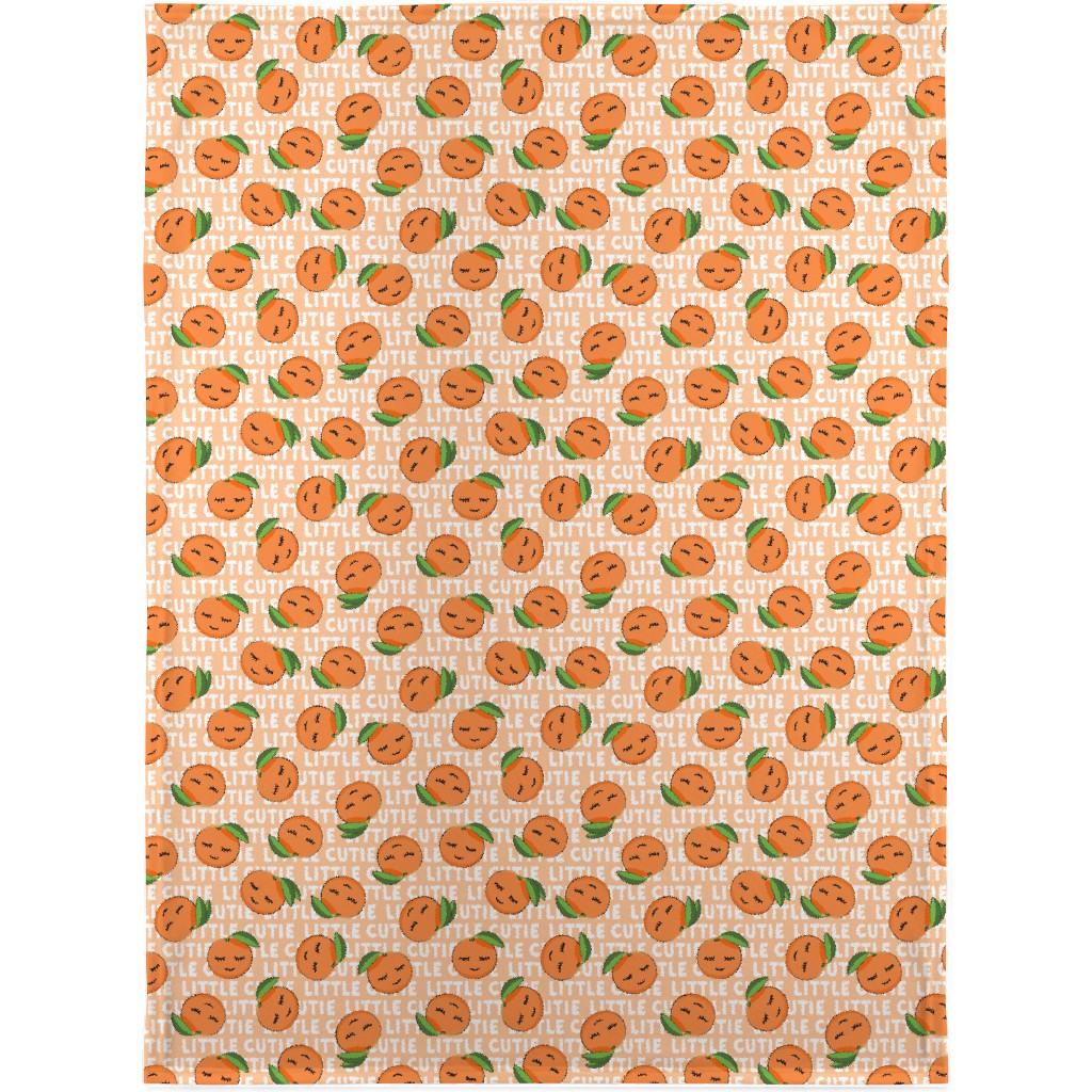 Little Cutie - Happy Oranges - Orange Blanket, Plush Fleece, 30x40, Orange