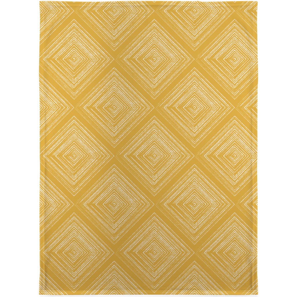 Modern Farmhouse - Mustard Blanket, Plush Fleece, 30x40, Yellow