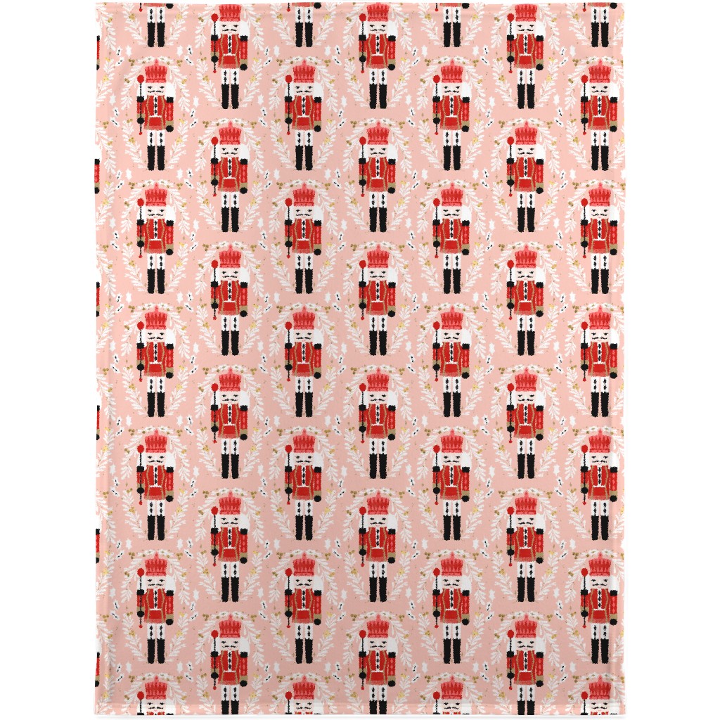 Nutcracker Christmas - Pink Blanket, Plush Fleece, 30x40, Pink, Bright Pink