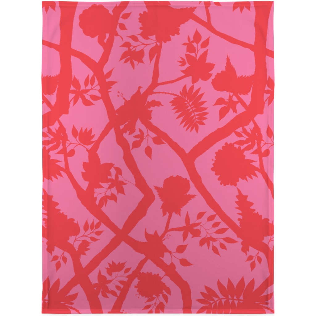 Peony Brand Mural - Pink Blanket, Plush Fleece, 30x40, Pink