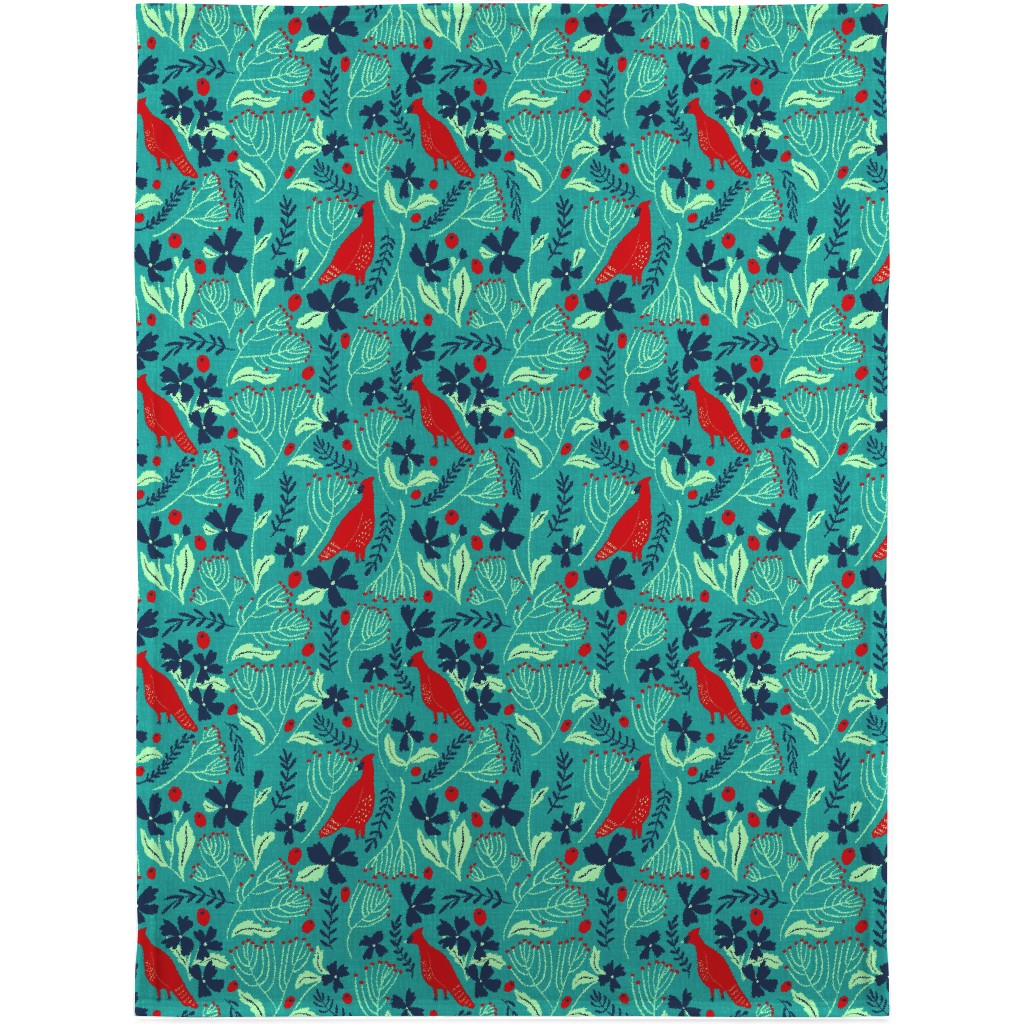 Winter Wonder - Green Blanket, Plush Fleece, 30x40, Green, Classic Green