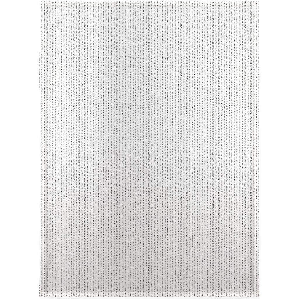 Woodland - Little Dots of Stripes - Black and White Blanket, Plush Fleece, 30x40, White, White