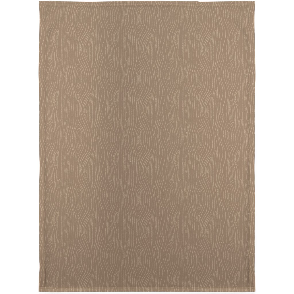 Wood Grain Blanket, Plush Fleece, 30x40, Brown
