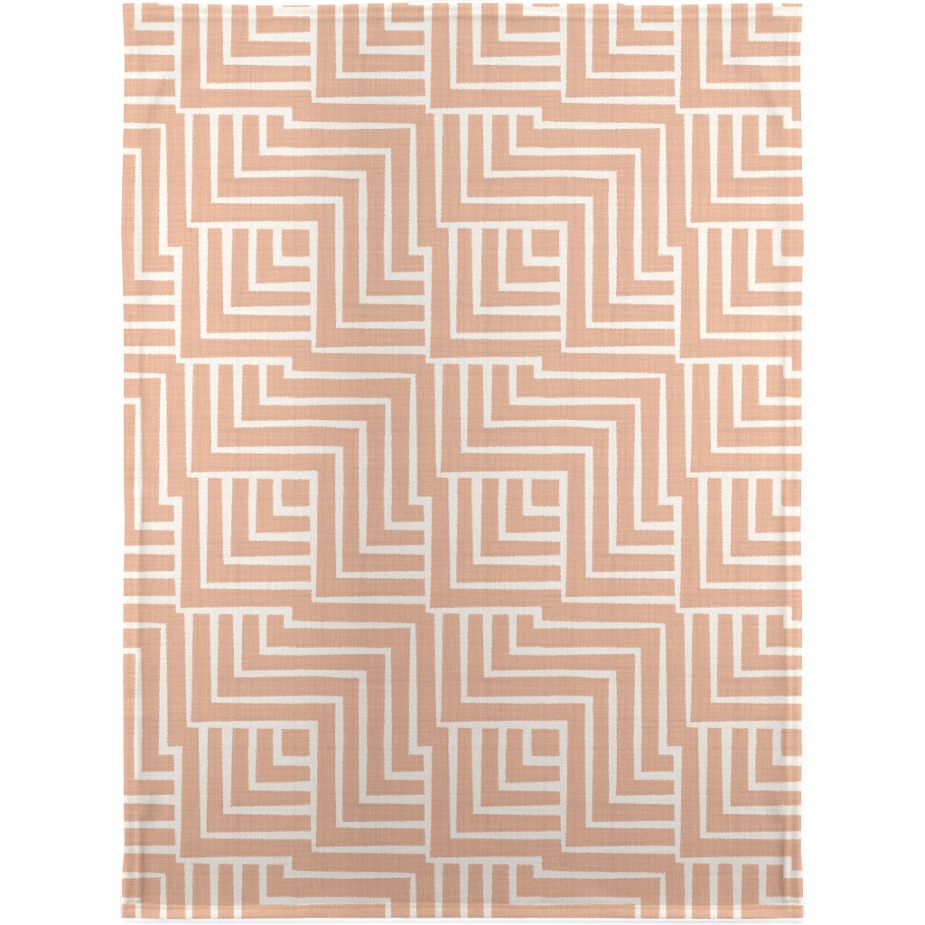 Square Angles - Pink Blanket, Sherpa, 30x40, Pink