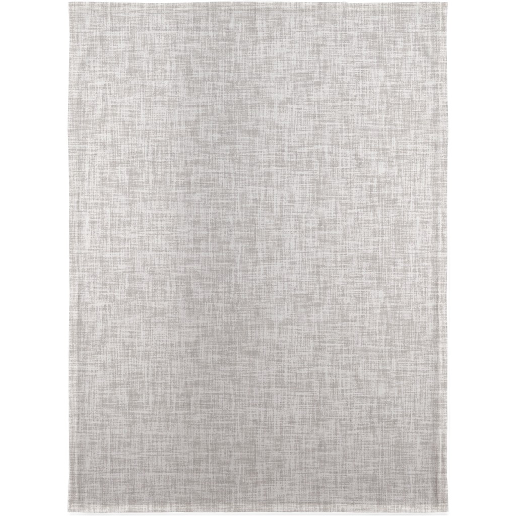 Vintage Linen Blanket, Sherpa, 30x40, Gray