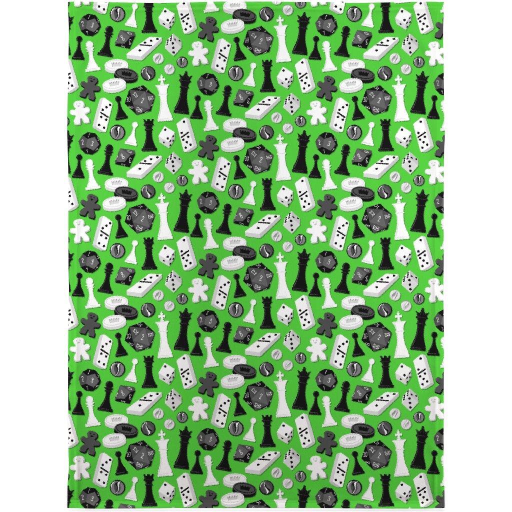 Game on Blanket, Sherpa, 30x40, Green, Spring