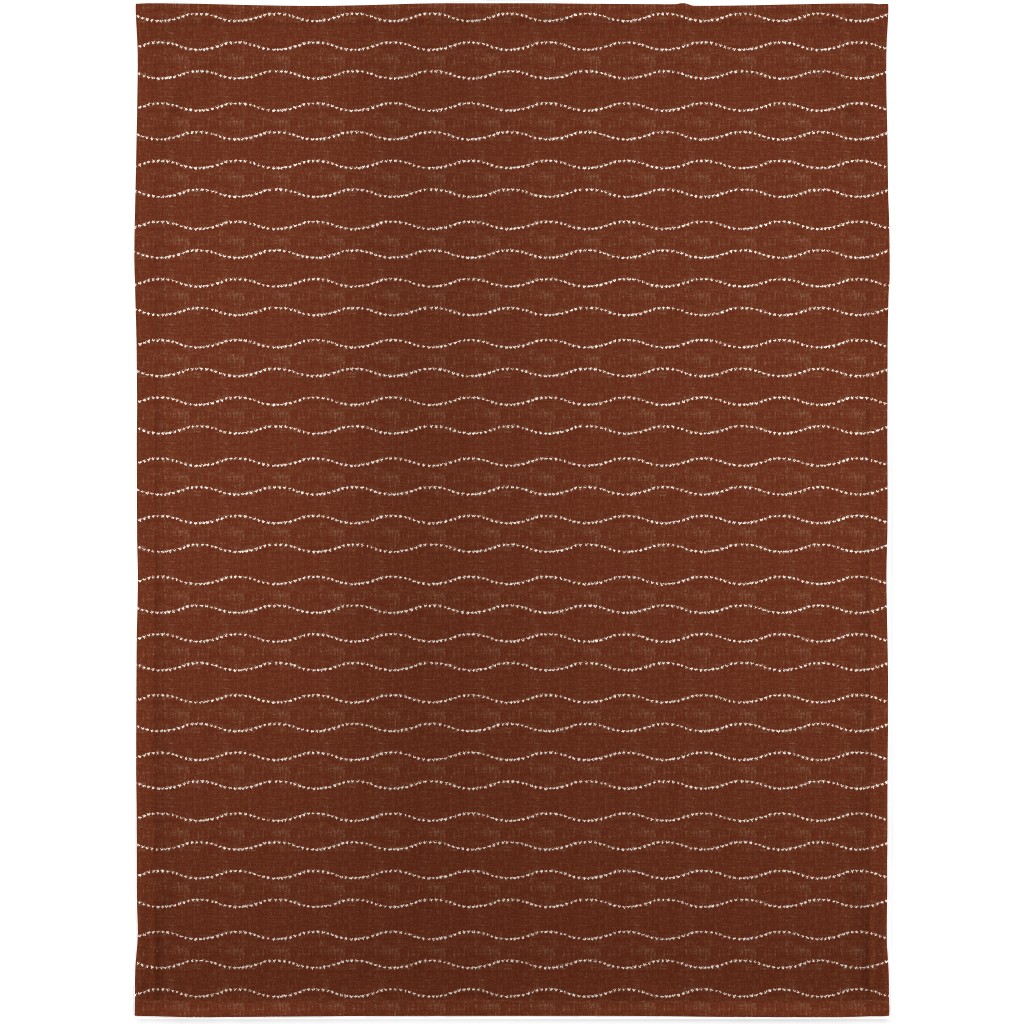 Heart Wave - Rust Blanket, Sherpa, 30x40, Brown