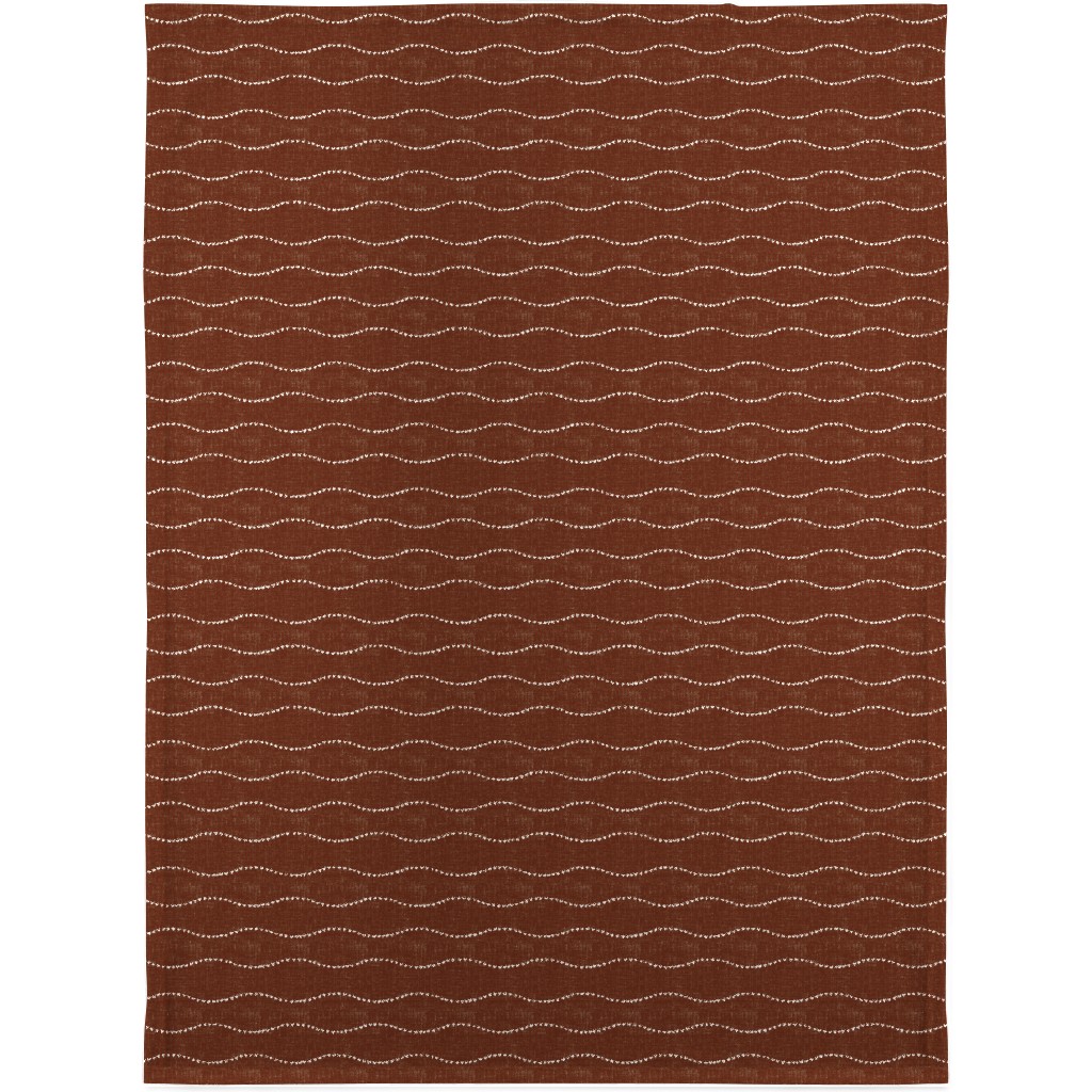 Heart Wave - Rust Blanket, Sherpa, 30x40, Brown