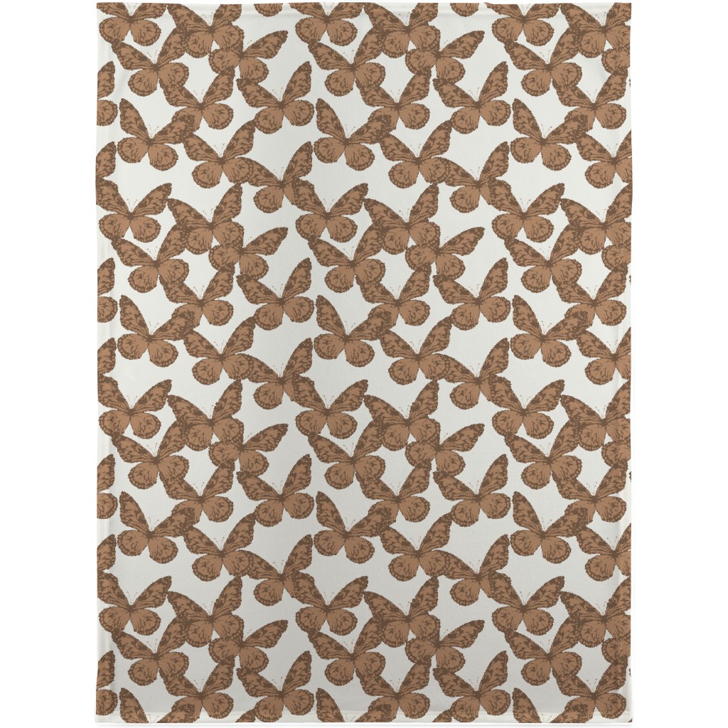 Butterfly Blanket, Sherpa, 30x40, Brown
