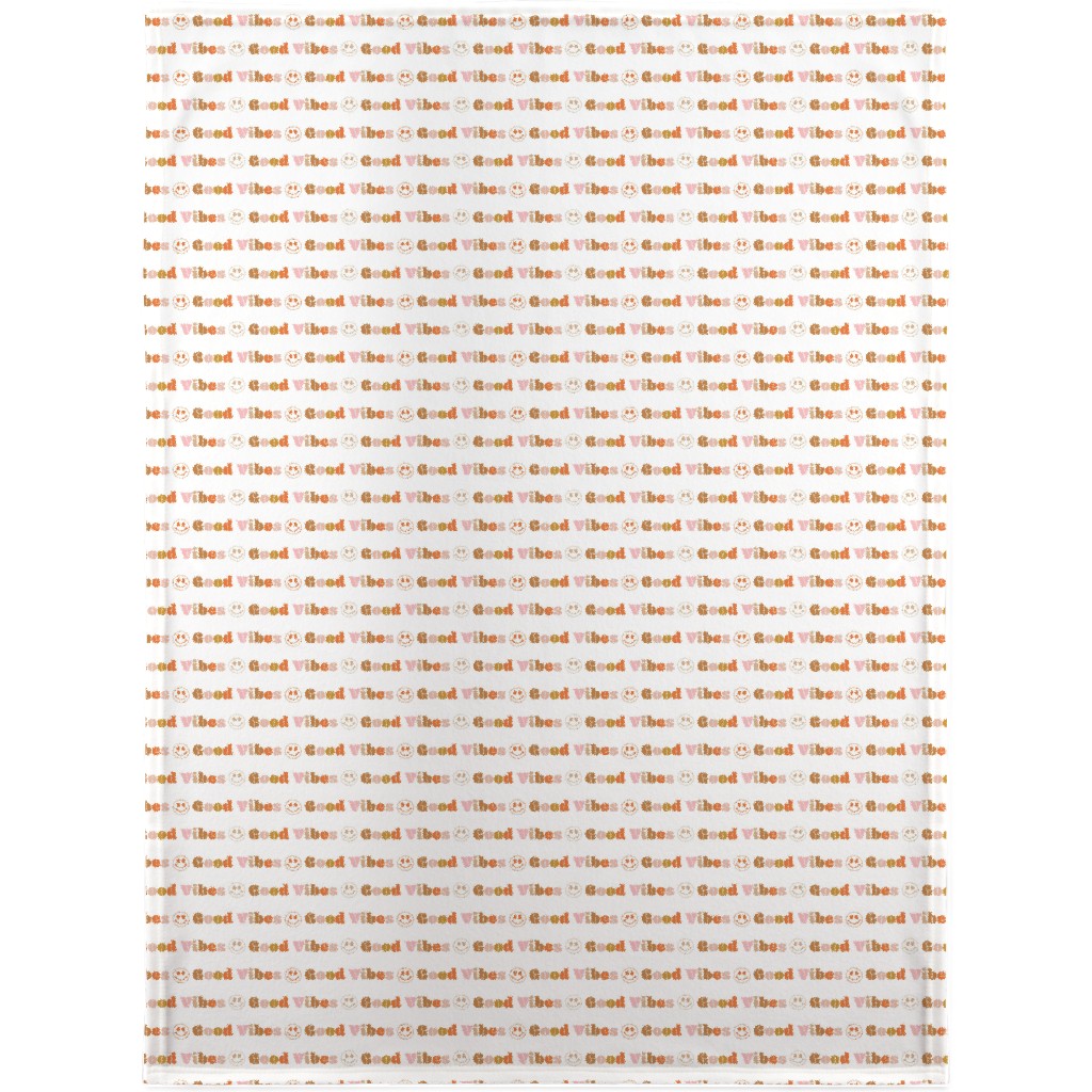 Good Vibes - Neutral Blanket, Sherpa, 30x40, Beige, Pearl