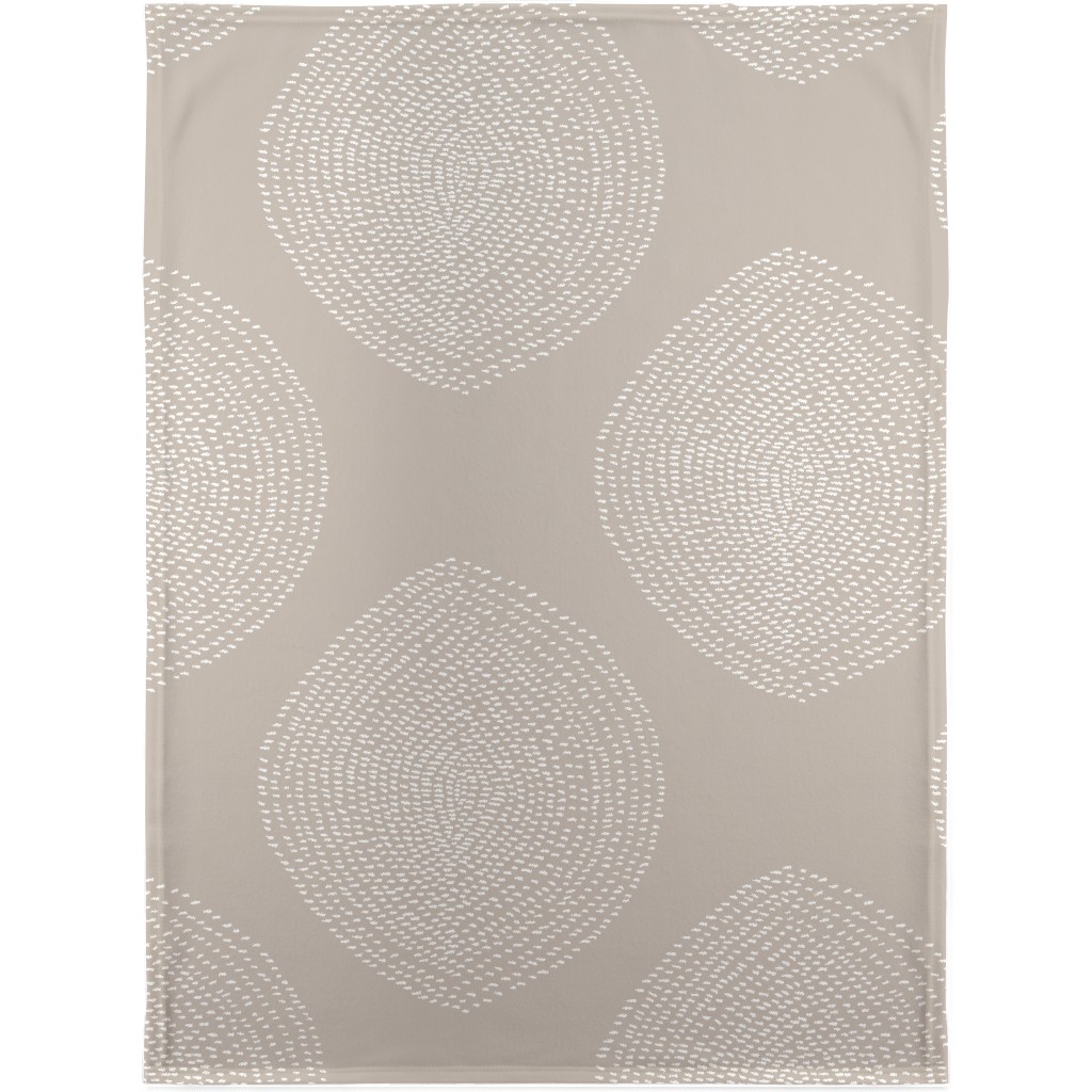 Stripy Boho Drop Blanket, Sherpa, 30x40, Beige