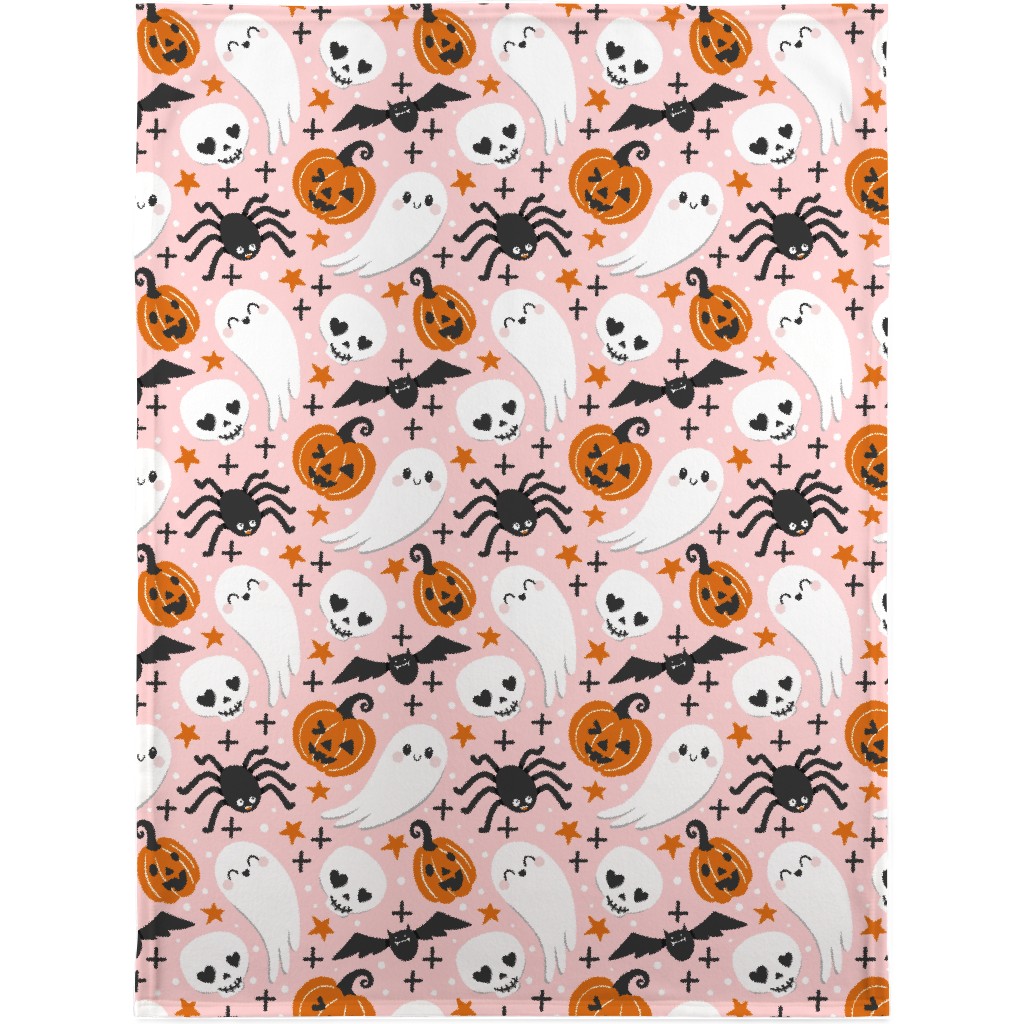 Cute Halloween - Pink Blanket, Sherpa, 30x40, Pink