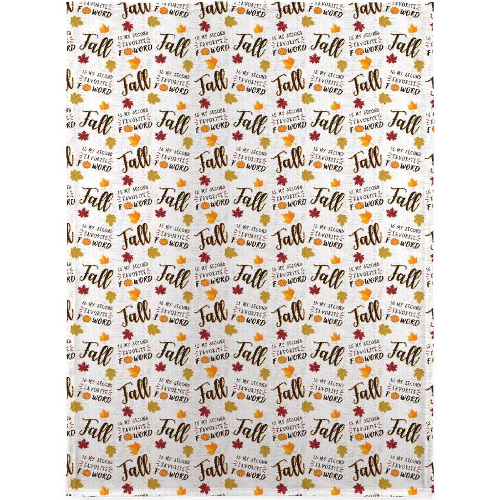 Fall Is My 2nd Favorite F Word - Multi Blanket, Sherpa, 30x40, Multicolor