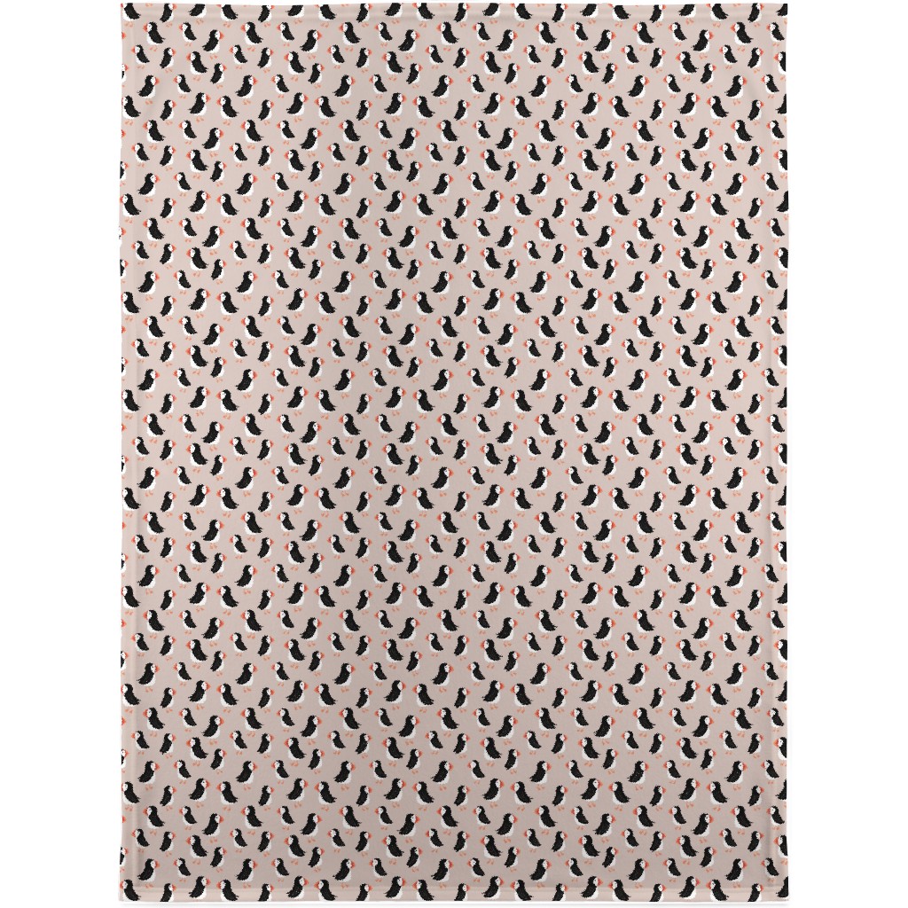 Little Puffin Friends Blanket, Sherpa, 30x40, Beige