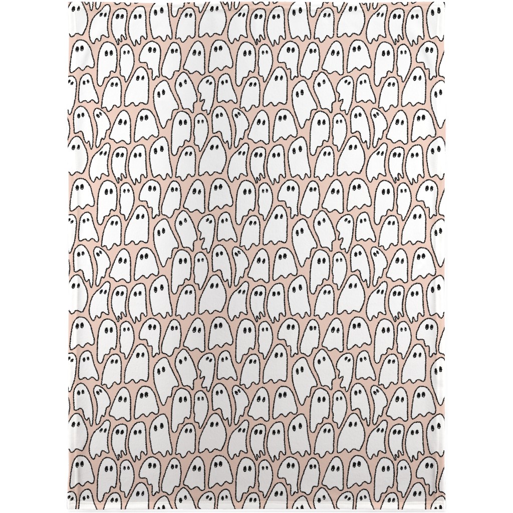 Ghosted Ghosts Blanket, Sherpa, 30x40, Pink, Ballet Slipper