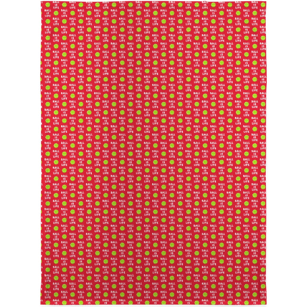 Ball Is Life - Tennis Ball - Red Blanket, Sherpa, 30x40, Red, Red