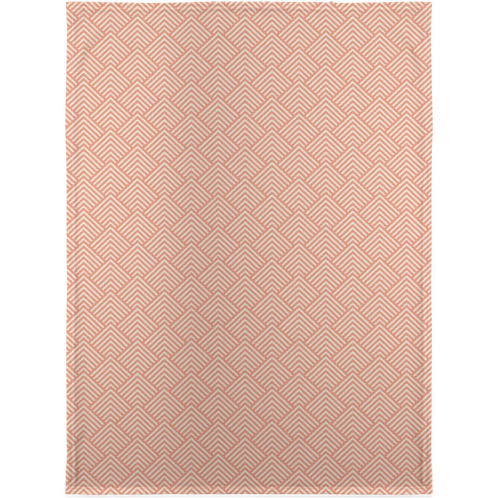 Mod Triangles - Blush Blanket, Sherpa, 30x40, Pink, Bright Pink