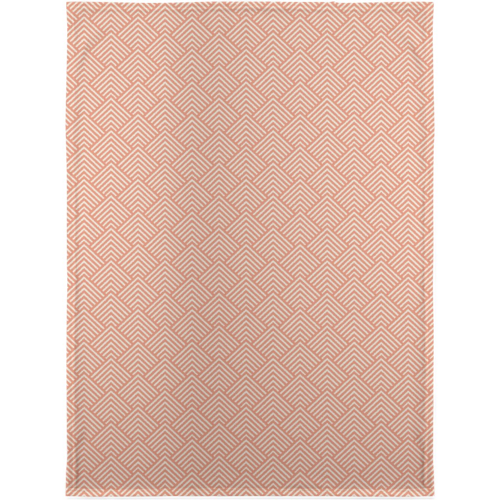 Mod Triangles - Blush Blanket, Sherpa, 30x40, Pink