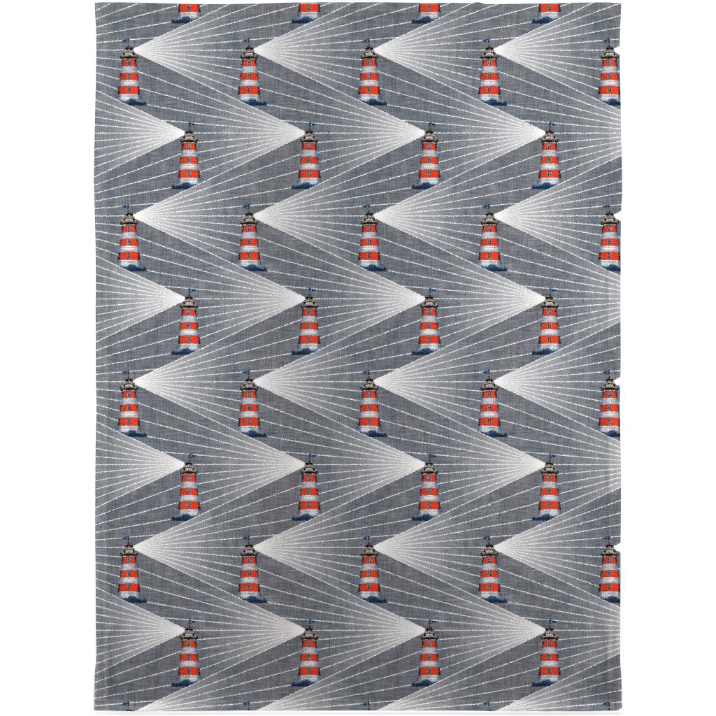 Land Ahoy - Gray Blanket, Sherpa, 30x40, Gray