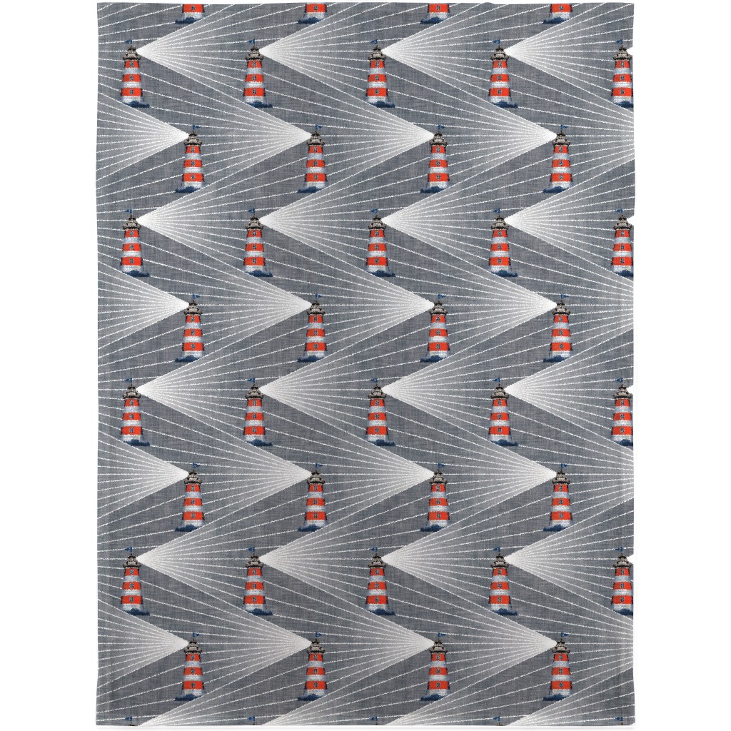 Land Ahoy - Gray Blanket, Sherpa, 30x40, Gray, Gray
