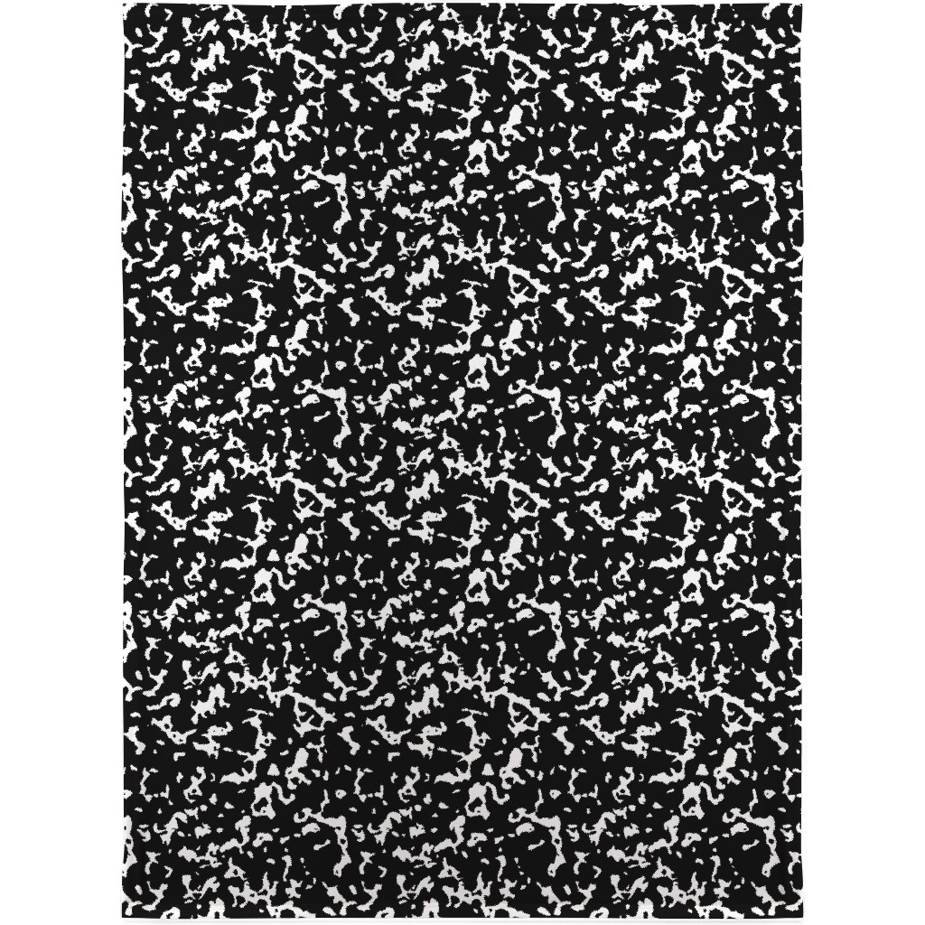 Composition Notebook - Black & White Blanket, Sherpa, 30x40, Black