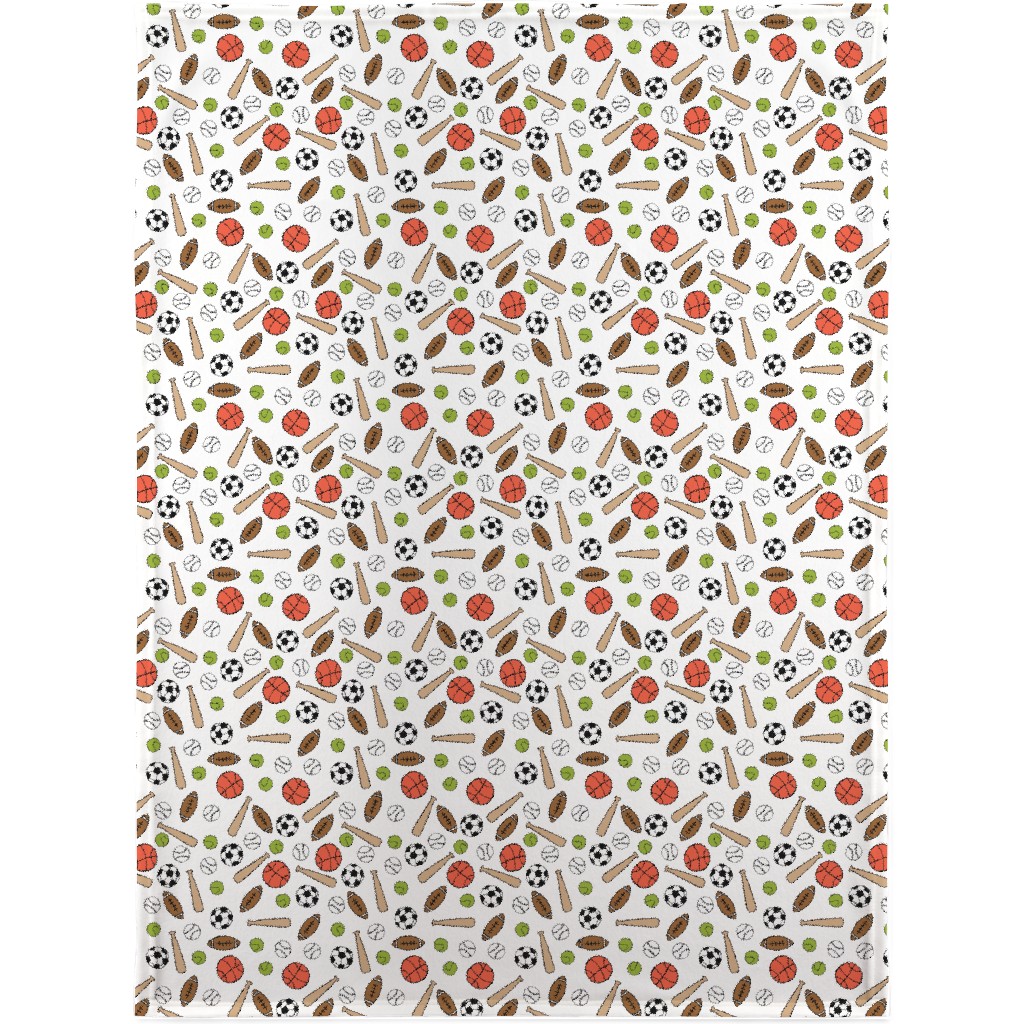 Sports - Multicolor Blanket, Sherpa, 30x40, Multicolor