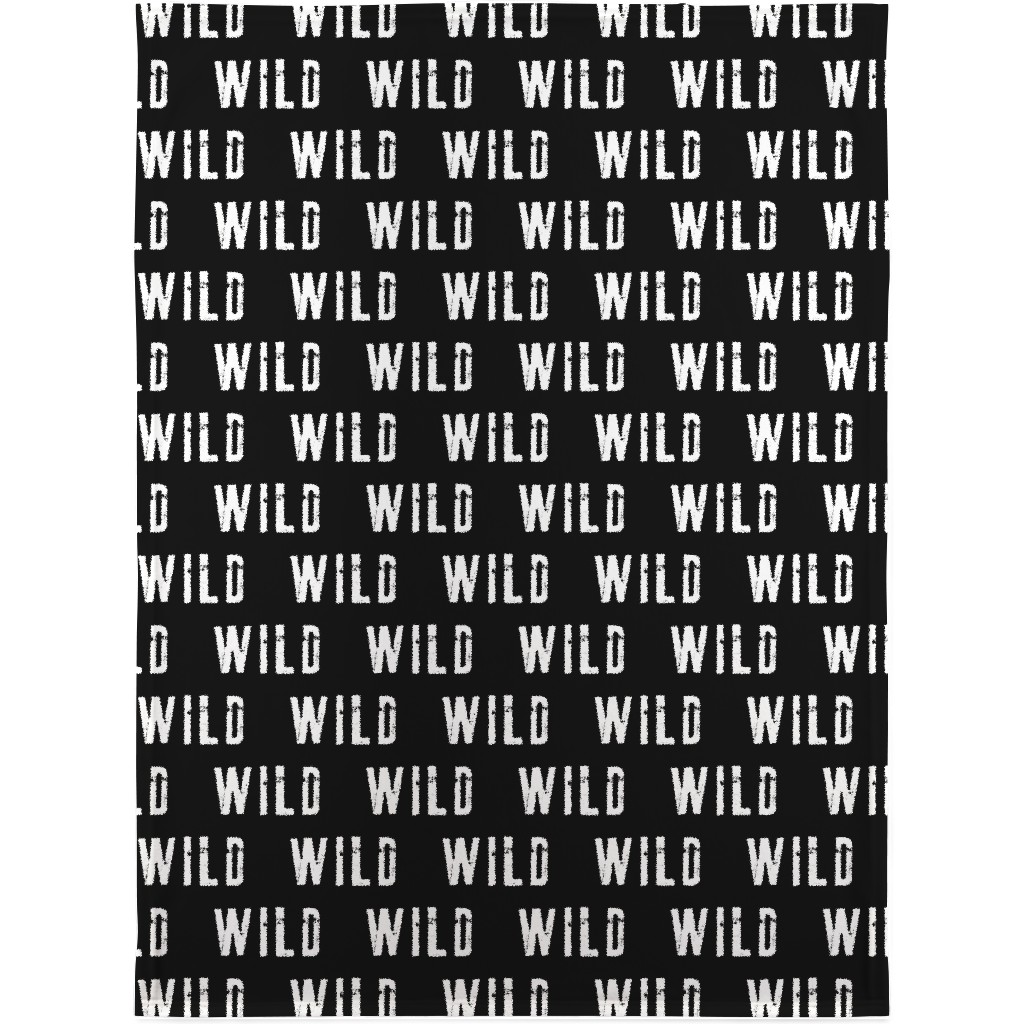 Wild - Black Blanket, Sherpa, 30x40, Black