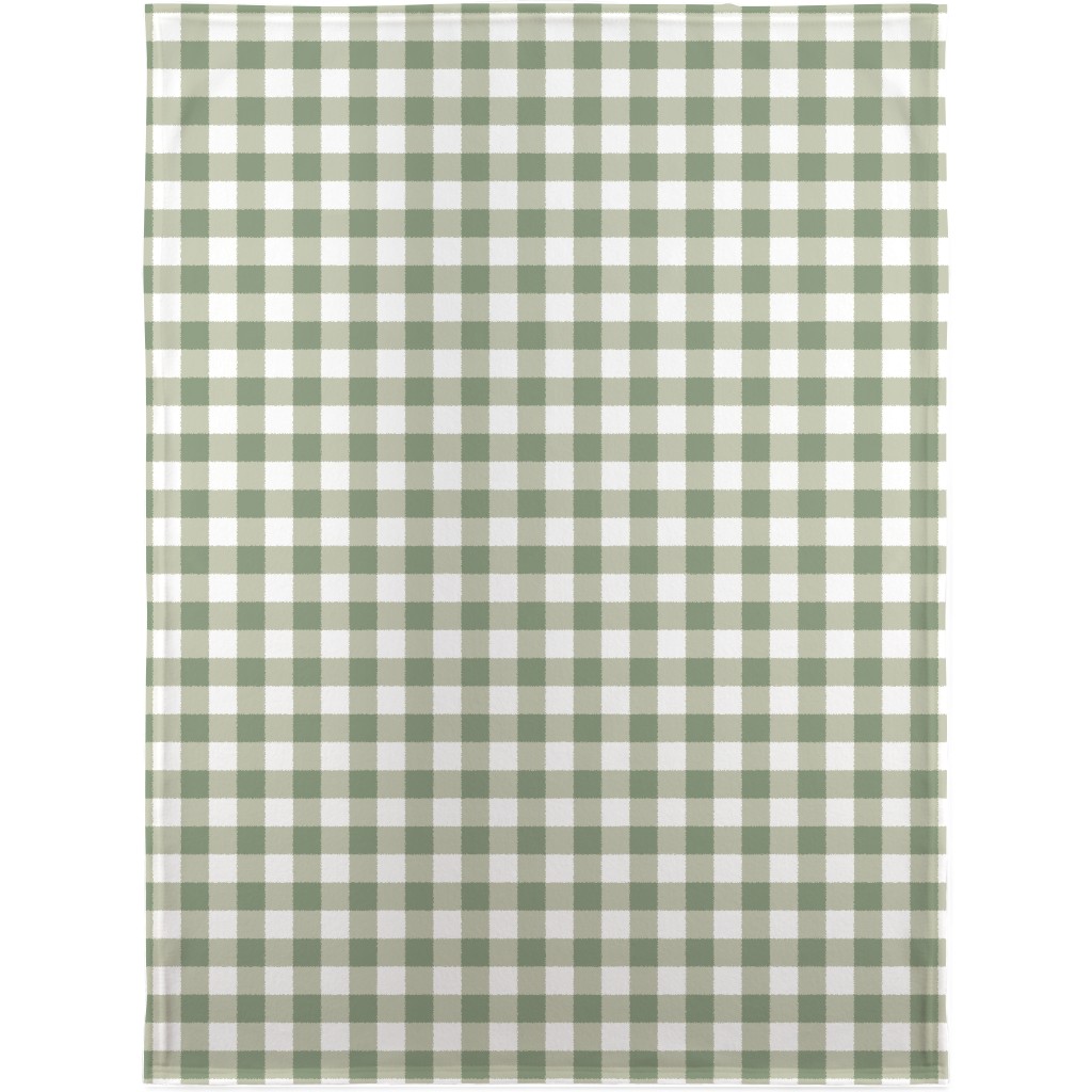 Plaid - Green Blanket, Sherpa, 30x40, Green