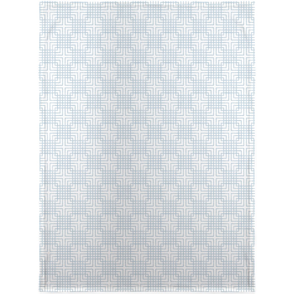 Cross Grid - Blue Blanket, Sherpa, 30x40, Blue