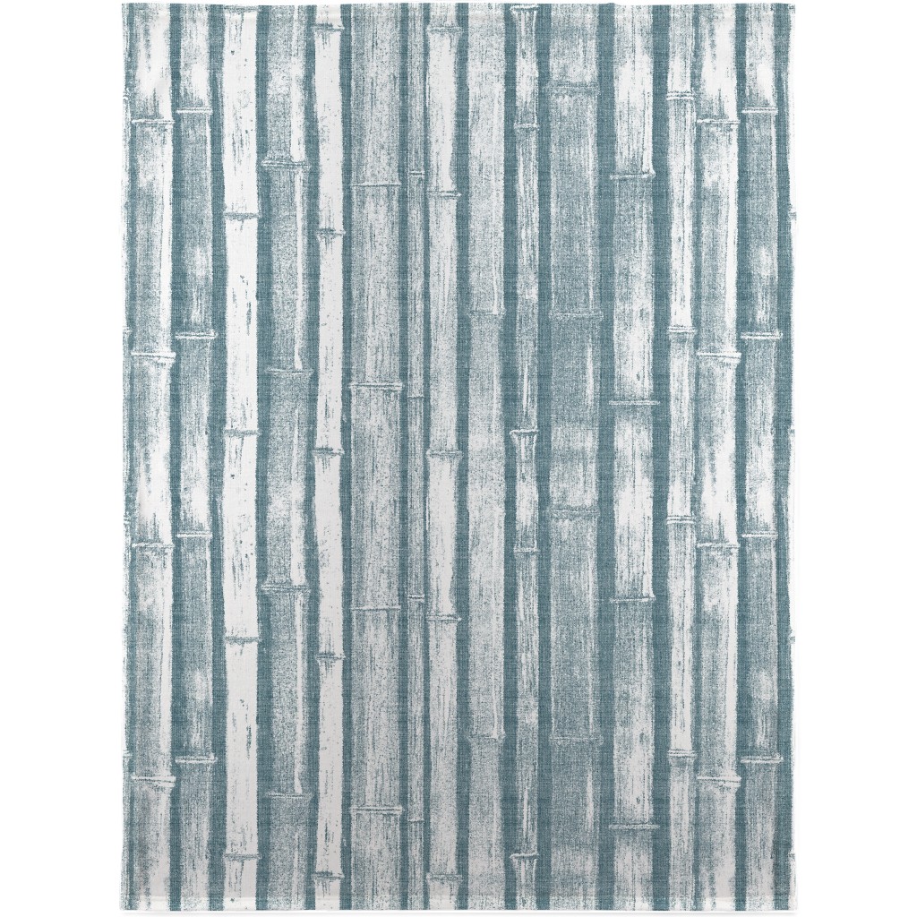 Bamboo - Grey Blanket, Sherpa, 30x40, Blue