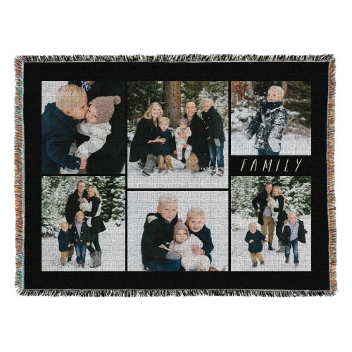Gallery of Six Landscape Woven Photo Blanket, 54x70, Multicolor